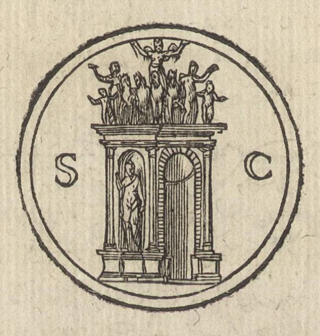 An illustration from Les illvstres observations antiqves, 1558, leaf 103