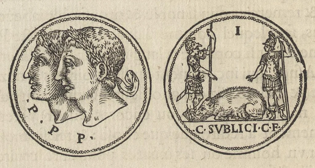 An illustration from Les illvstres observations antiqves, 1558, leaf 135