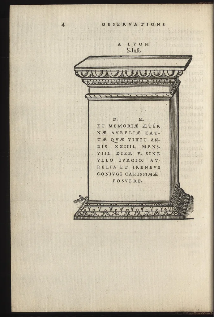 An illustration from Les illvstres observations antiqves, 1558, leaf 27