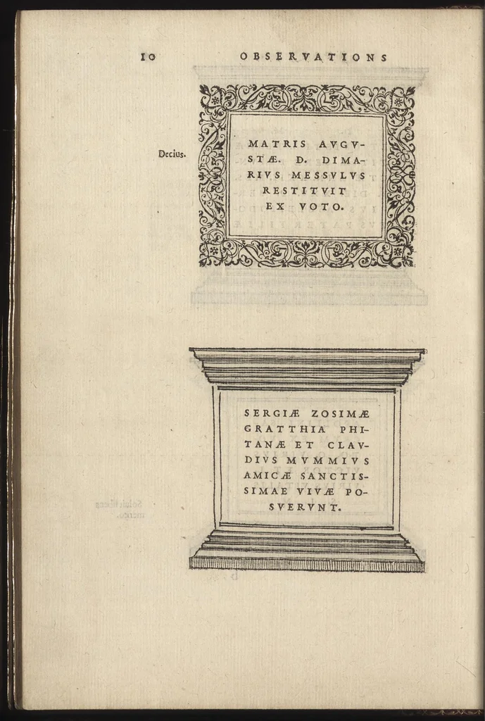 An illustration from Les illvstres observations antiqves, 1558, leaf 33