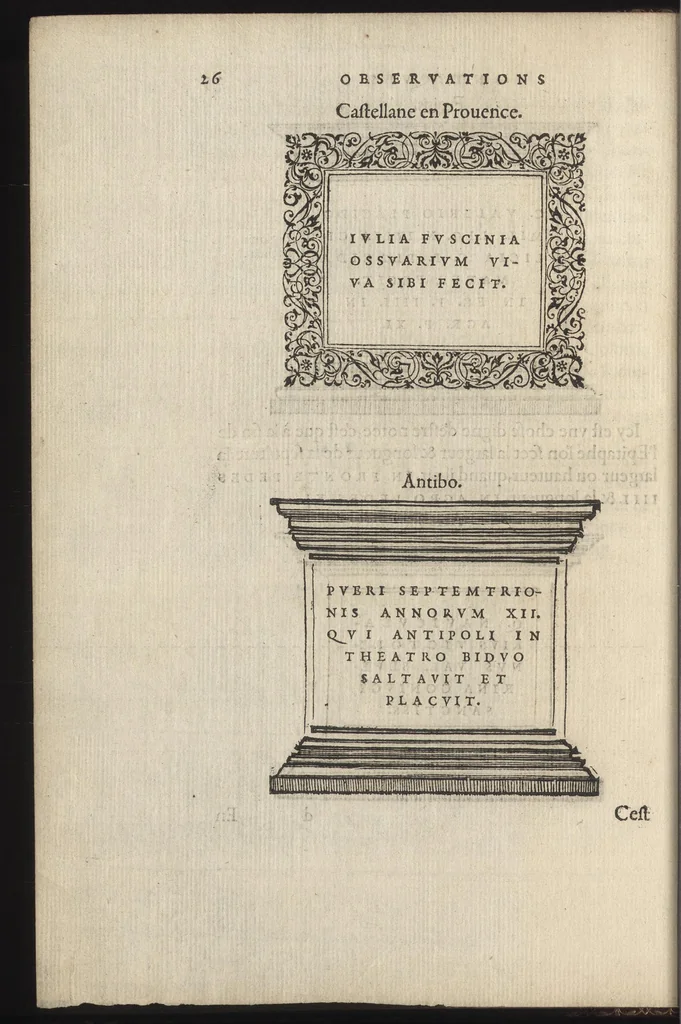 An illustration from Les illvstres observations antiqves, 1558, leaf 49