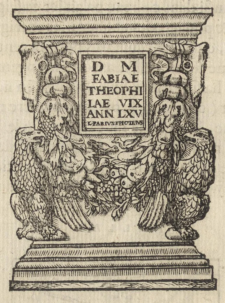 An illustration from Les illvstres observations antiqves, 1558, leaf 65