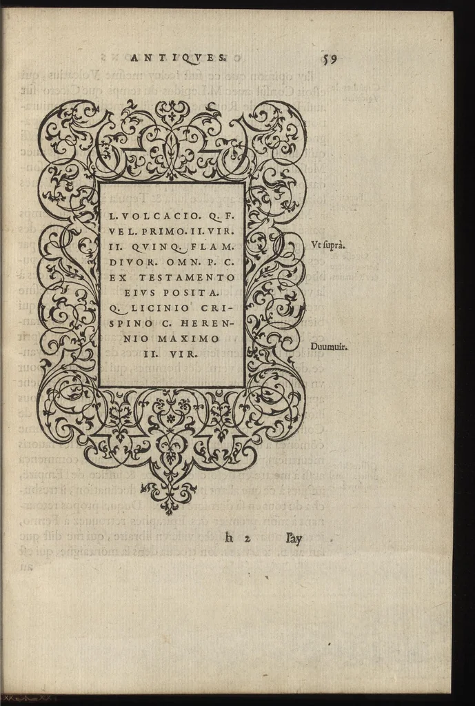 An illustration from Les illvstres observations antiqves, 1558, leaf 82