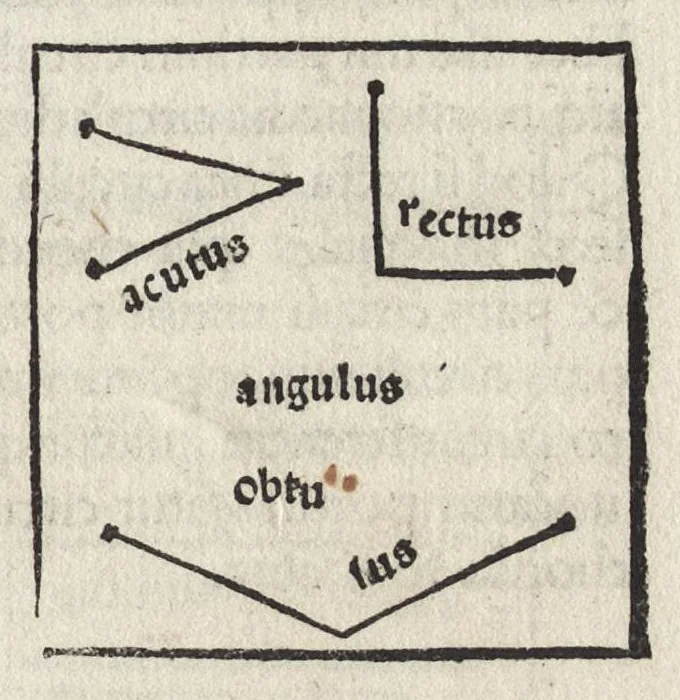 An illustration from Nouiciis adolescentibus, ad astronomicã remp. capessendã aditum impetrãtibus, pro breui rectoq[ue] tramite a uulgari uestigio semoto, Iohãnis de Sacro Busto Sphaericũ opusculũ : una cũ additionib[us] nõnullis littera A sparsim ubi intersertae sint signatis. Contraq[ue] Cremonensia in planetar[um] theoricas delyramenta Iohãnis de Mõte Regio disputatiões tã acuratiss. q̃[ue] utiliss. Nec nõ Georgii Purbachii ĩ eorũdẽ Mot[us] planetar[um] acuratiss. theoricae dicatum opus .., leaf 14
