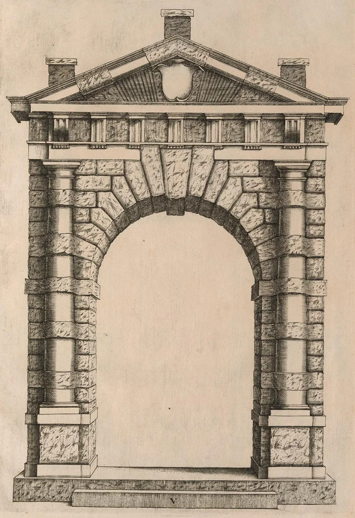 An illustration from Extraordinario libro di architettvra, 1551, leaf 24