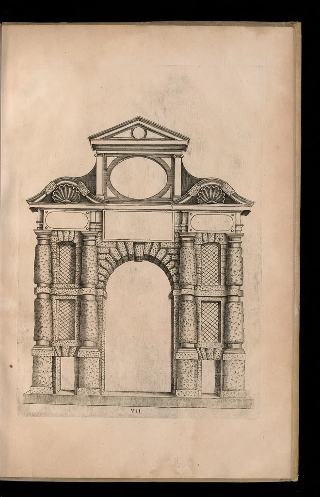An illustration from Extraordinario libro di architettvra, 1551, leaf 28