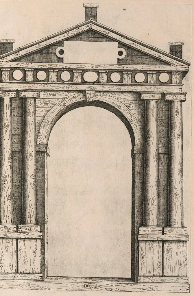 An illustration from Extraordinario libro di architettvra, 1551, leaf 32