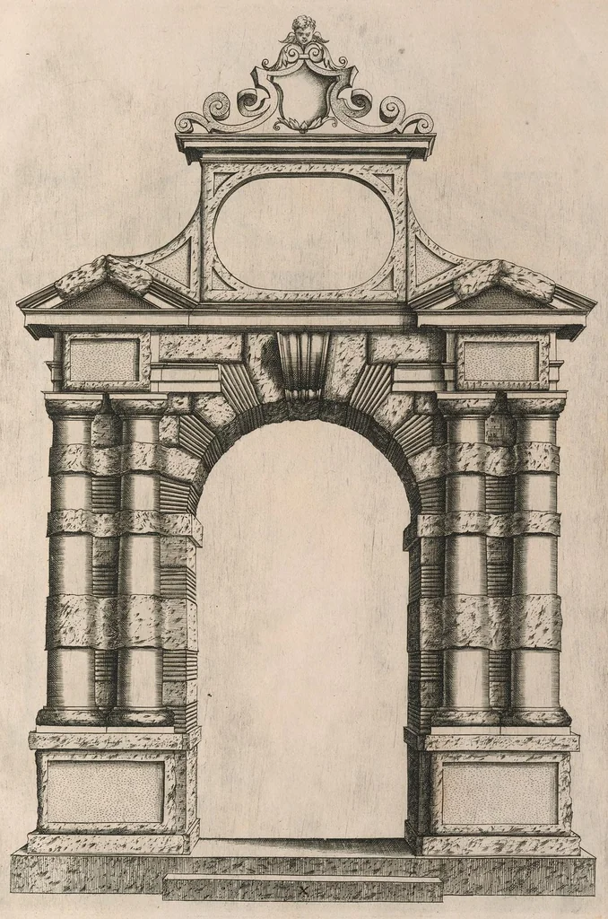 An illustration from Extraordinario libro di architettvra, 1551, leaf 34