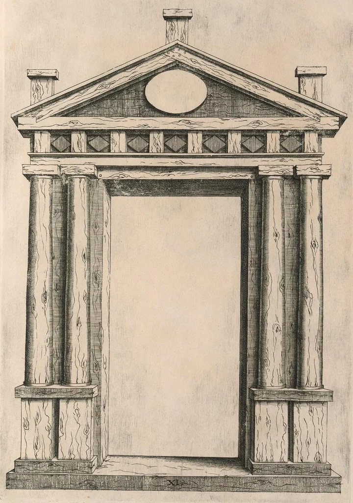 An illustration from Extraordinario libro di architettvra, 1551, leaf 36
