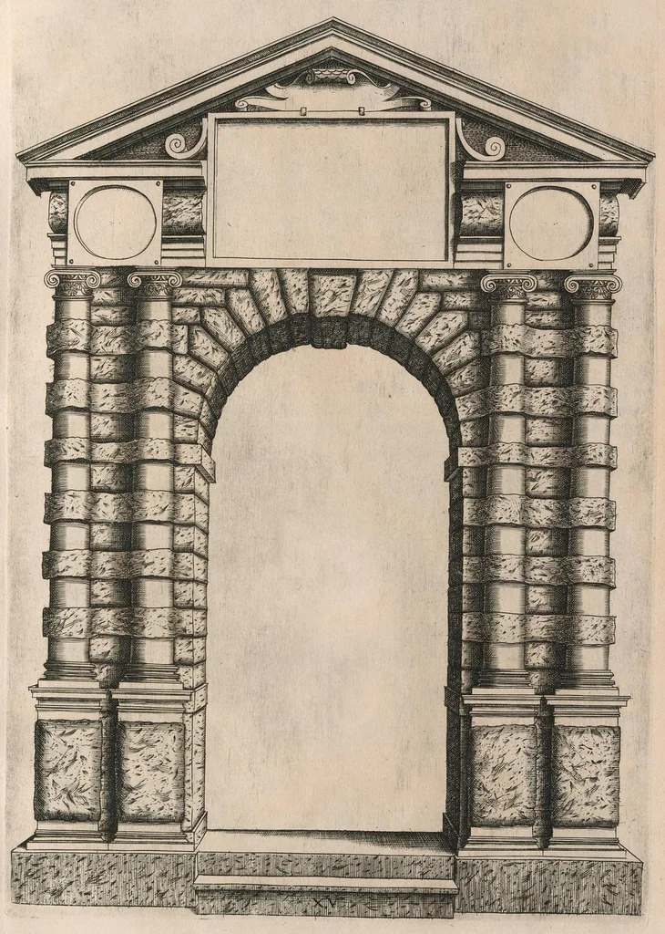 An illustration from Extraordinario libro di architettvra, 1551, leaf 44