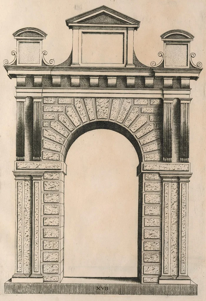 An illustration from Extraordinario libro di architettvra, 1551, leaf 48