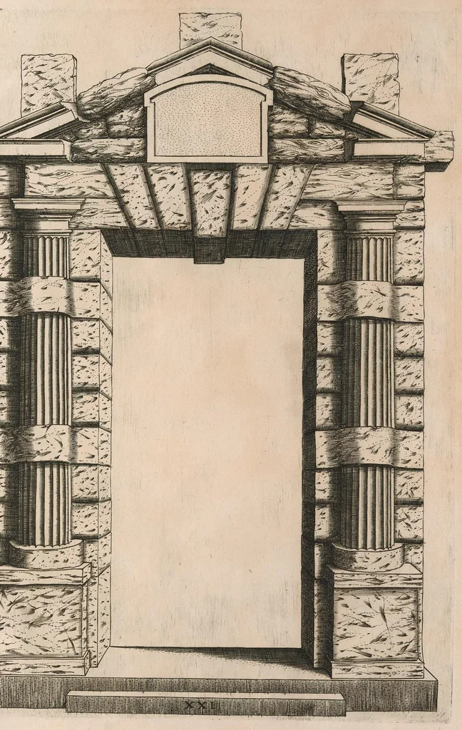 An illustration from Extraordinario libro di architettvra, 1551, leaf 56