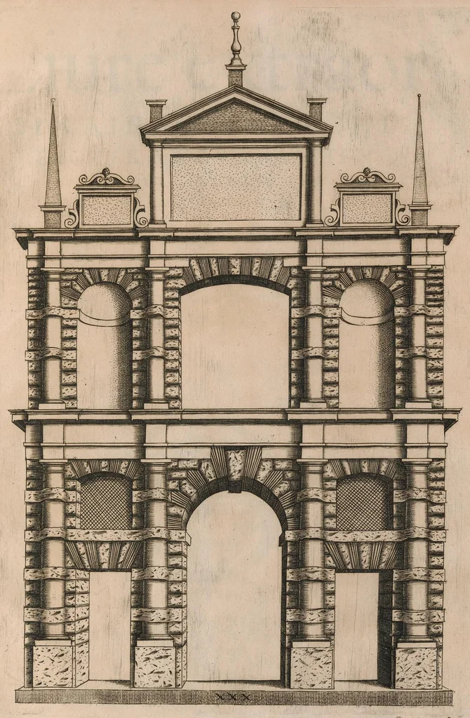 An illustration from Extraordinario libro di architettvra, 1551, leaf 74