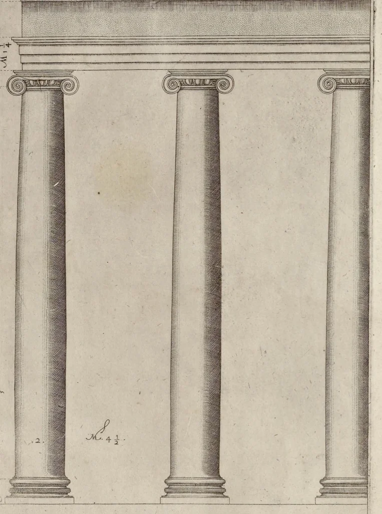 An illustration from Regola delli cinque ordini d' architettura, 1607, leaf 34