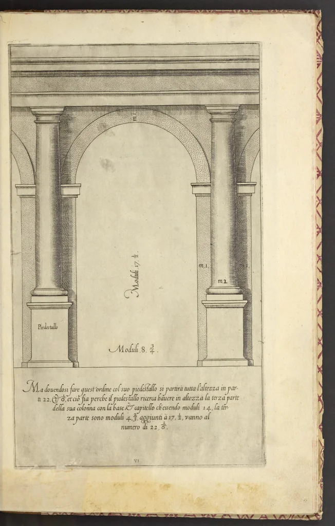 An illustration from Regola delli cinqve ordini d'architettvra, 1563, leaf 14