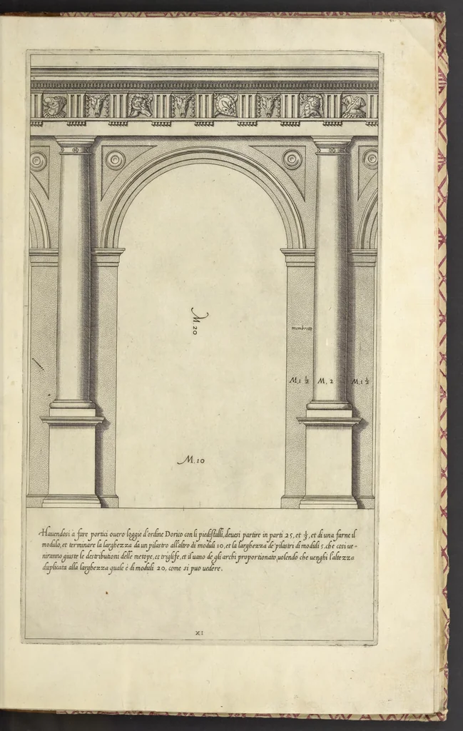 An illustration from Regola delli cinqve ordini d'architettvra, 1563, leaf 24