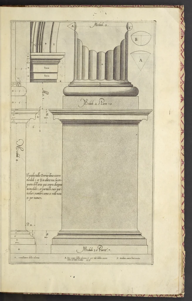 An illustration from Regola delli cinqve ordini d'architettvra, 1563, leaf 26