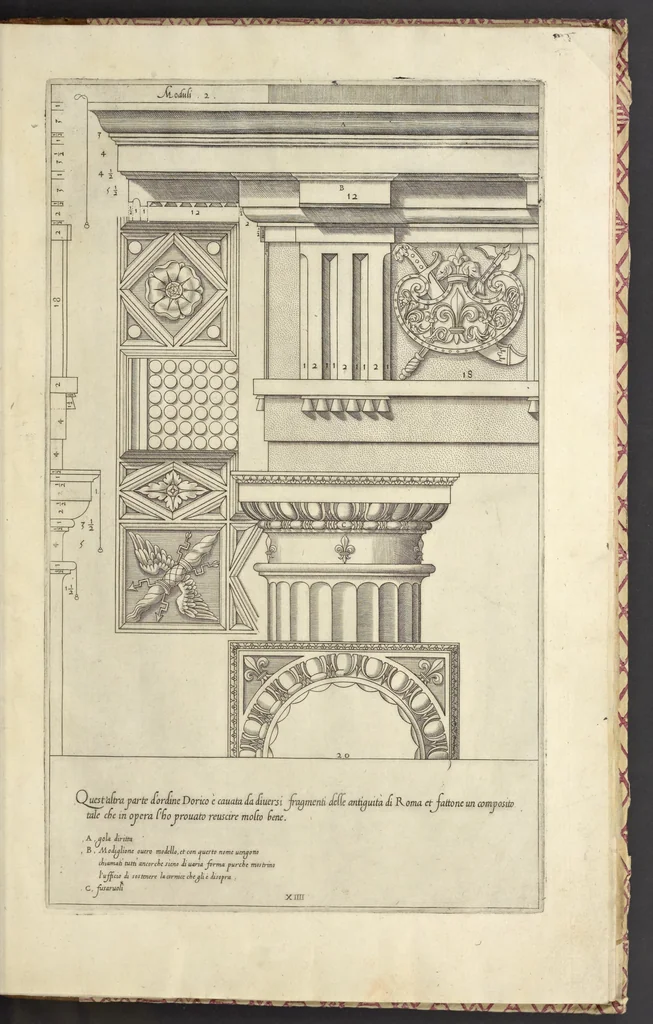 An illustration from Regola delli cinqve ordini d'architettvra, 1563, leaf 30