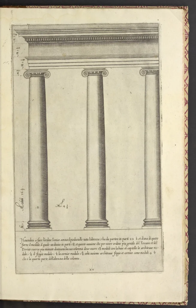 An illustration from Regola delli cinqve ordini d'architettvra, 1563, leaf 32