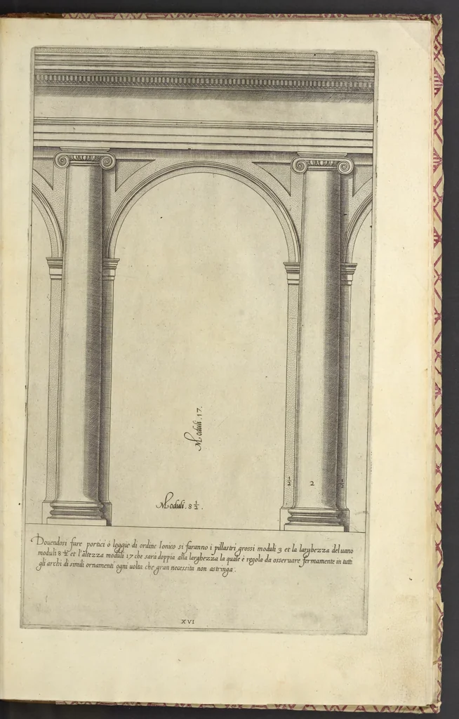 An illustration from Regola delli cinqve ordini d'architettvra, 1563, leaf 34