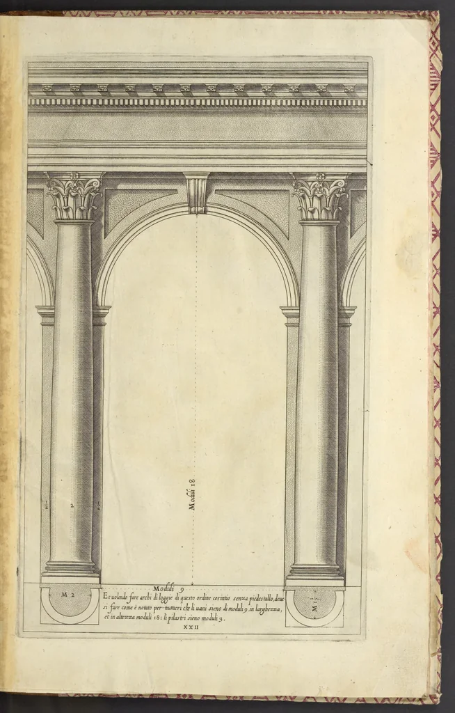 An illustration from Regola delli cinqve ordini d'architettvra, 1563, leaf 46