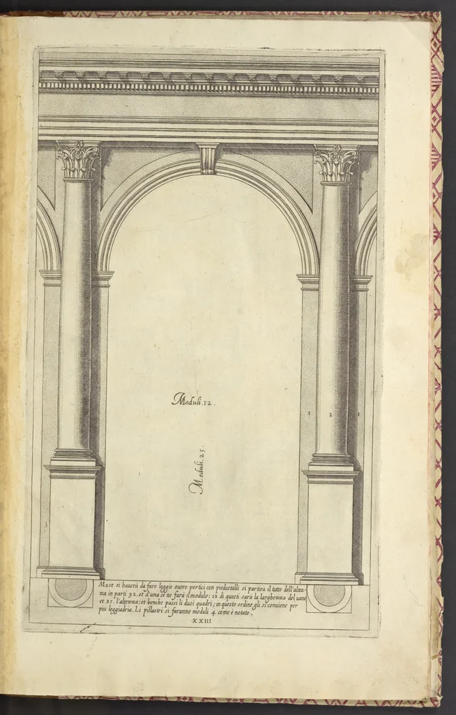 An illustration from Regola delli cinqve ordini d'architettvra, 1563, leaf 48