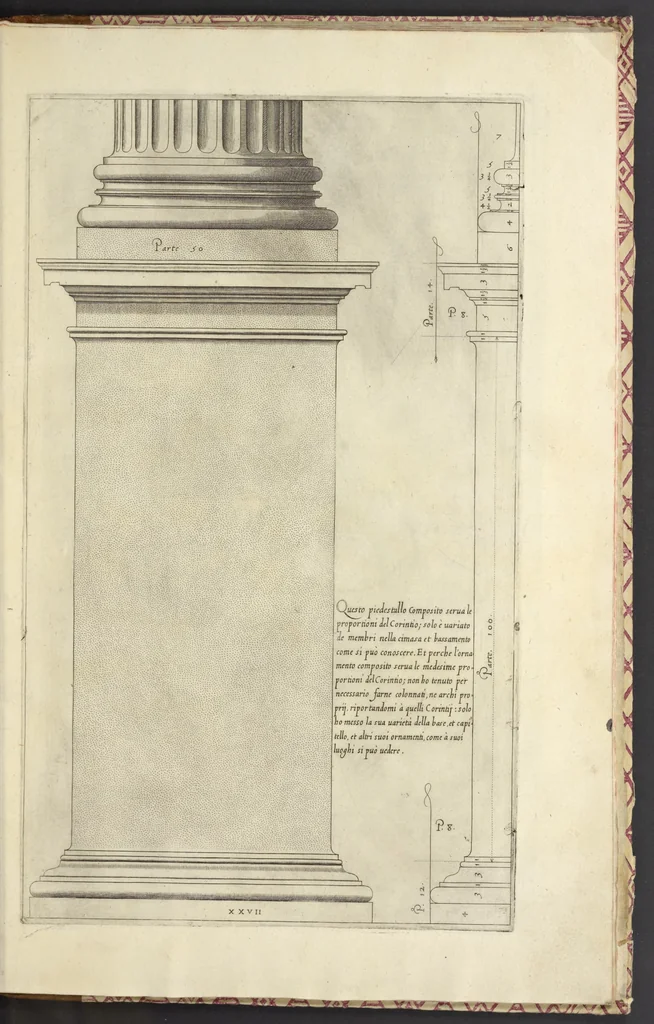 An illustration from Regola delli cinqve ordini d'architettvra, 1563, leaf 56