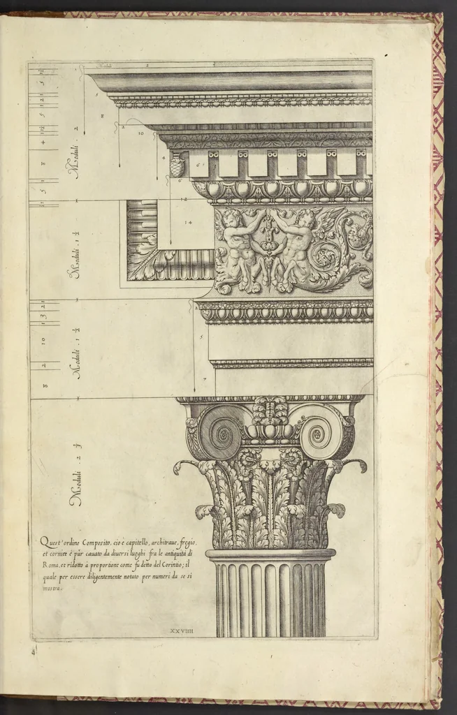 An illustration from Regola delli cinqve ordini d'architettvra, 1563, leaf 60