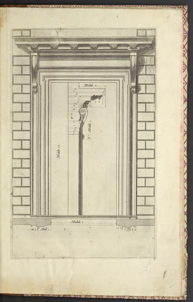 An illustration from Regola delli cinqve ordini d'architettvra, 1563, leaf 68