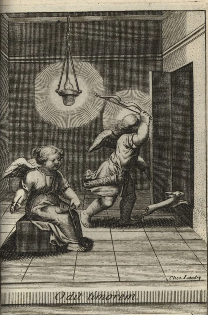 An illustration from Emblemes de l'amour diuin, 1600, leaf 108