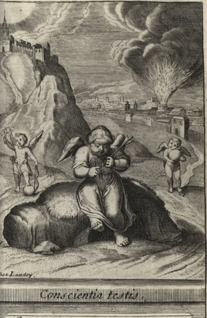 An illustration from Emblemes de l'amour diuin, 1600, leaf 112