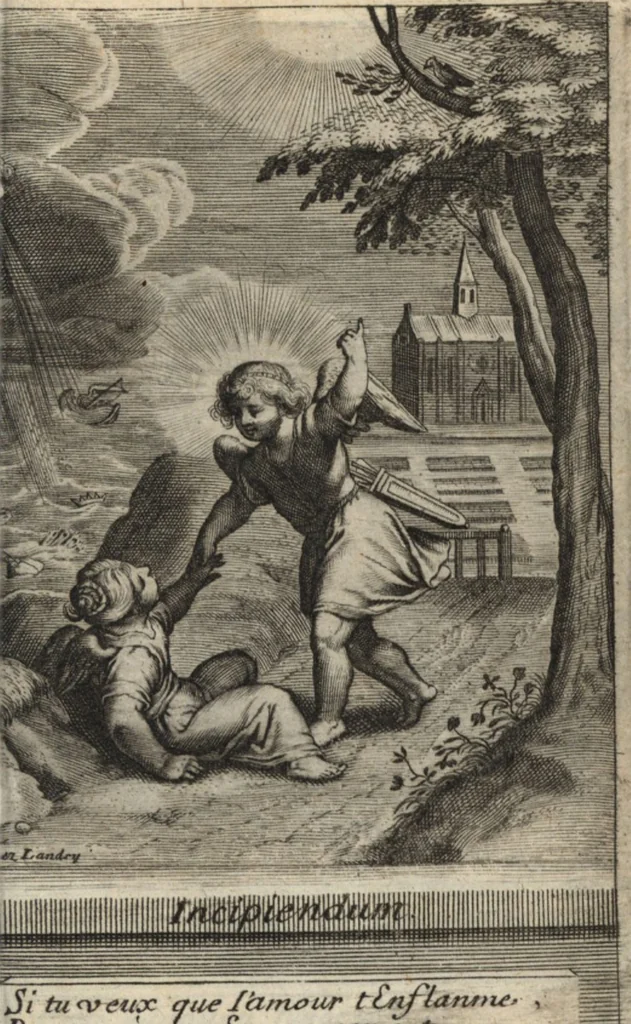 An illustration from Emblemes de l'amour diuin, 1600, leaf 12