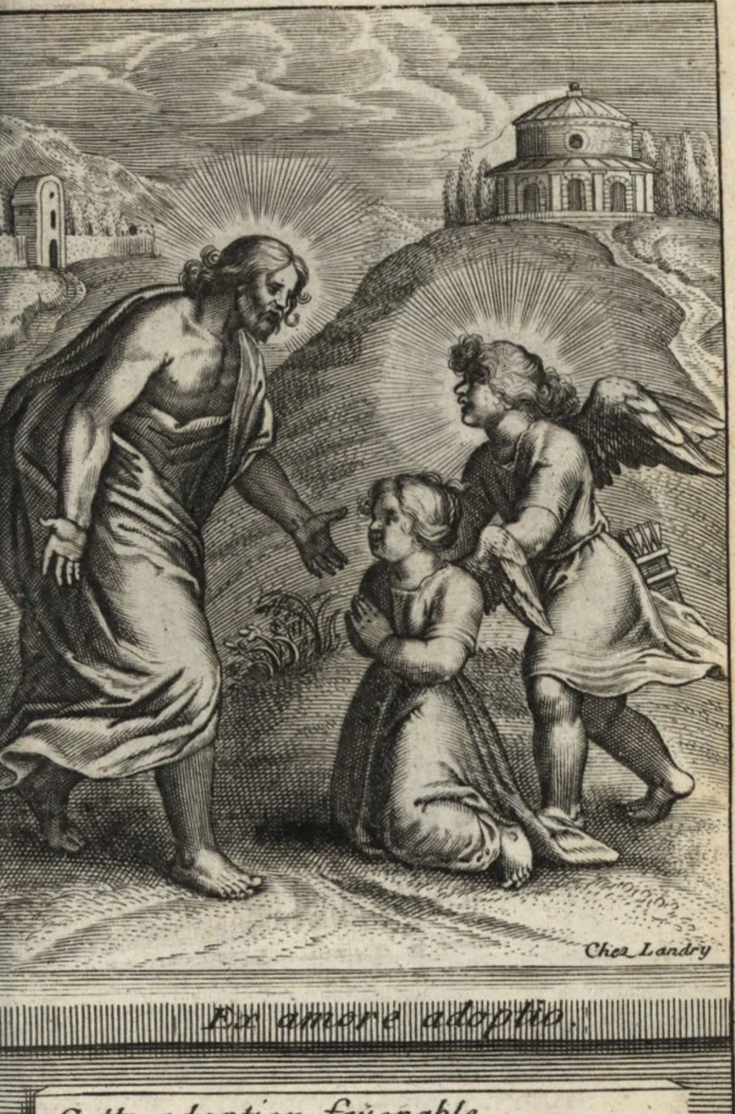 An illustration from Emblemes de l'amour diuin, 1600, leaf 14