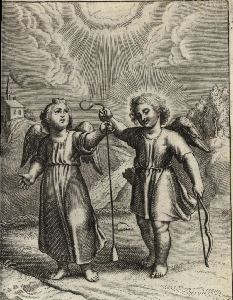 An illustration from Emblemes de l'amour diuin, 1600, leaf 16
