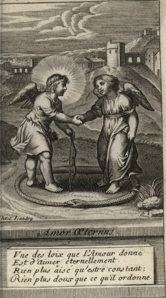 An illustration from Emblemes de l'amour diuin, 1600, leaf 18