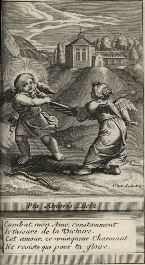 An illustration from Emblemes de l'amour diuin, 1600, leaf 32