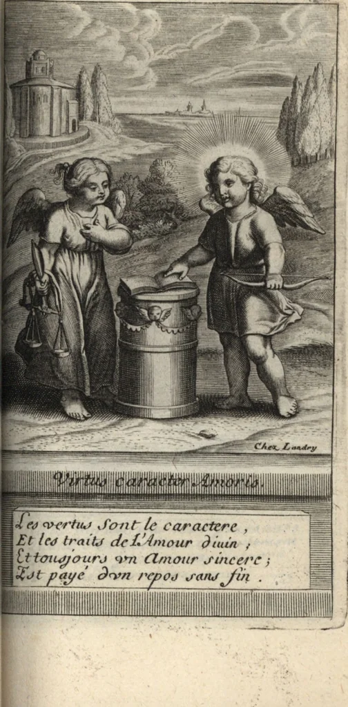 An illustration from Emblemes de l'amour diuin, 1600, leaf 36