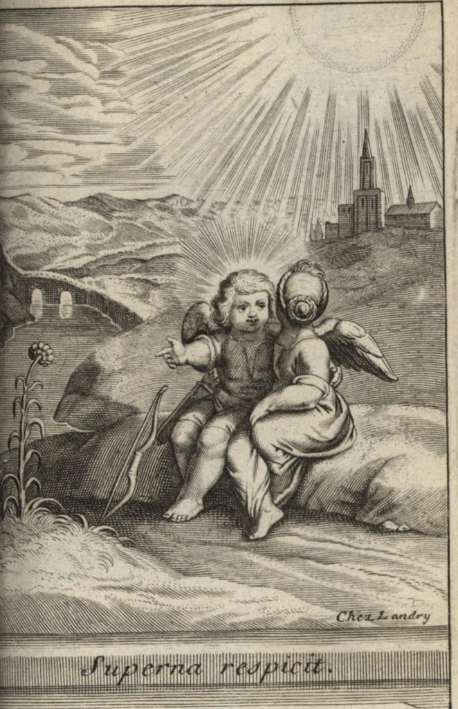 An illustration from Emblemes de l'amour diuin, 1600, leaf 40