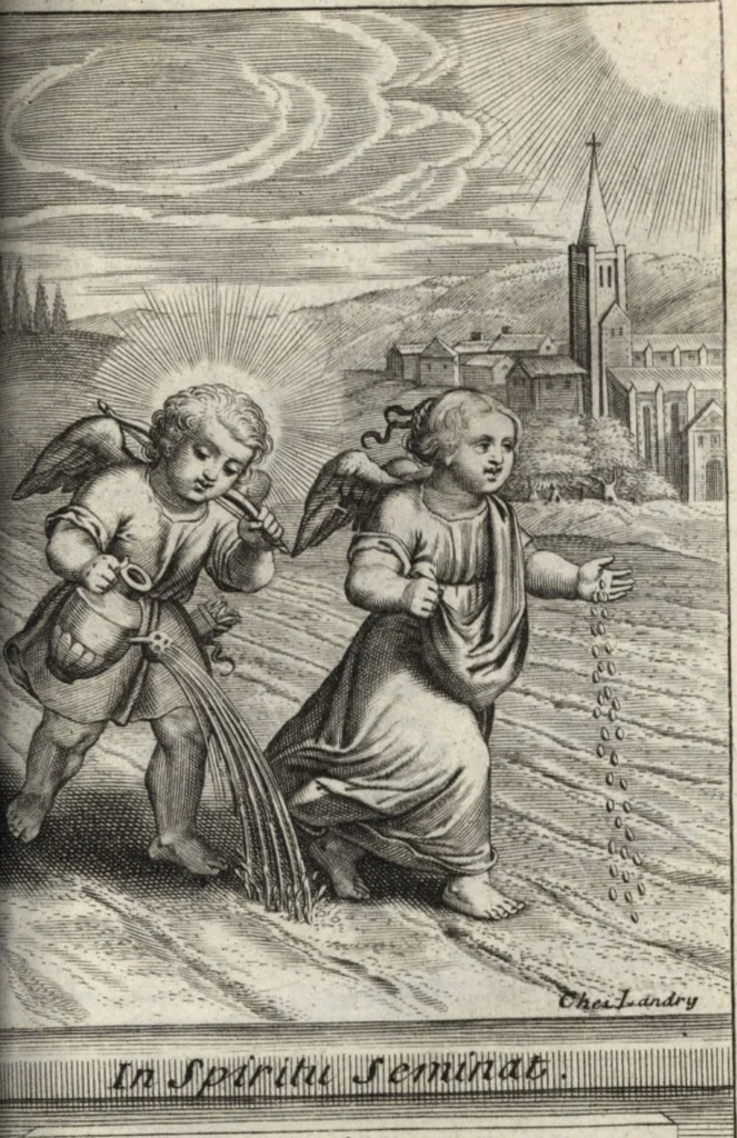 An illustration from Emblemes de l'amour diuin, 1600, leaf 52