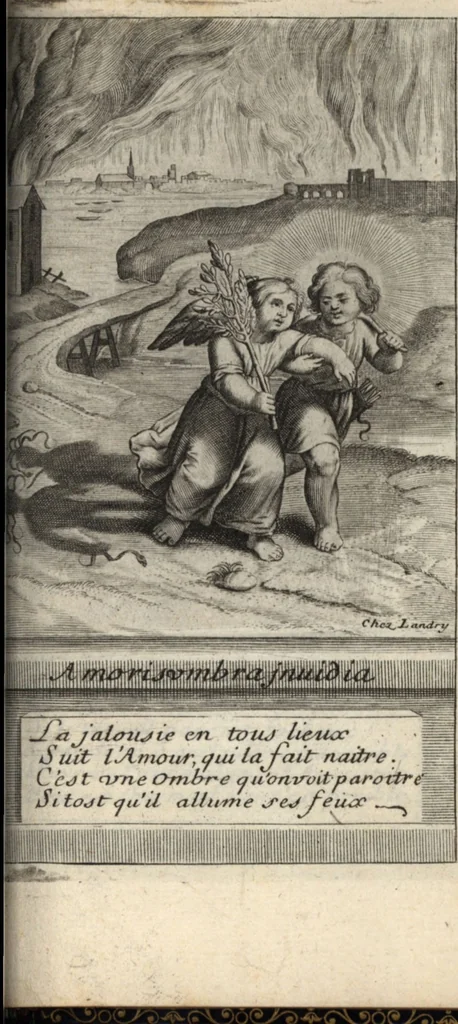 An illustration from Emblemes de l'amour diuin, 1600, leaf 58
