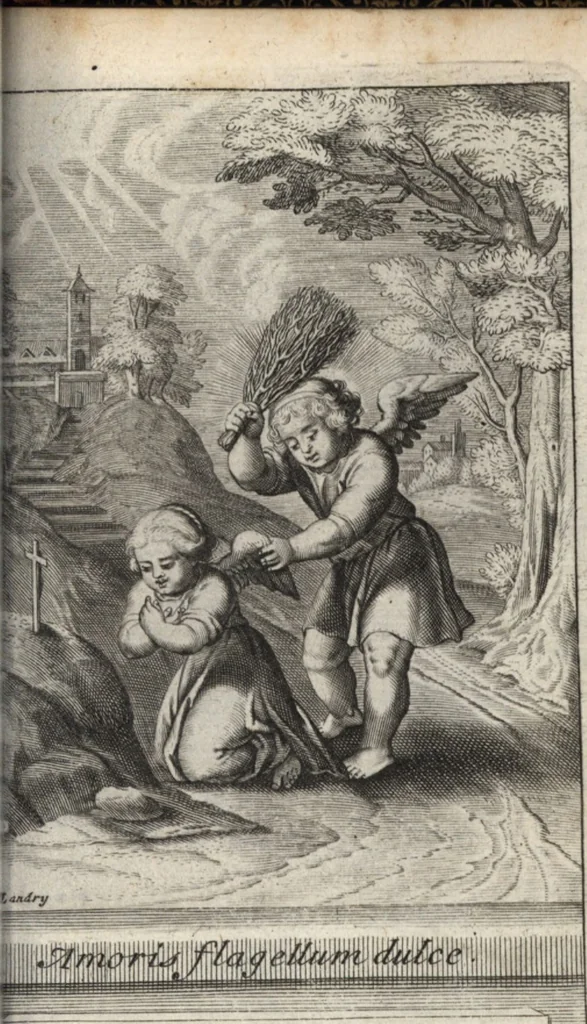An illustration from Emblemes de l'amour diuin, 1600, leaf 64