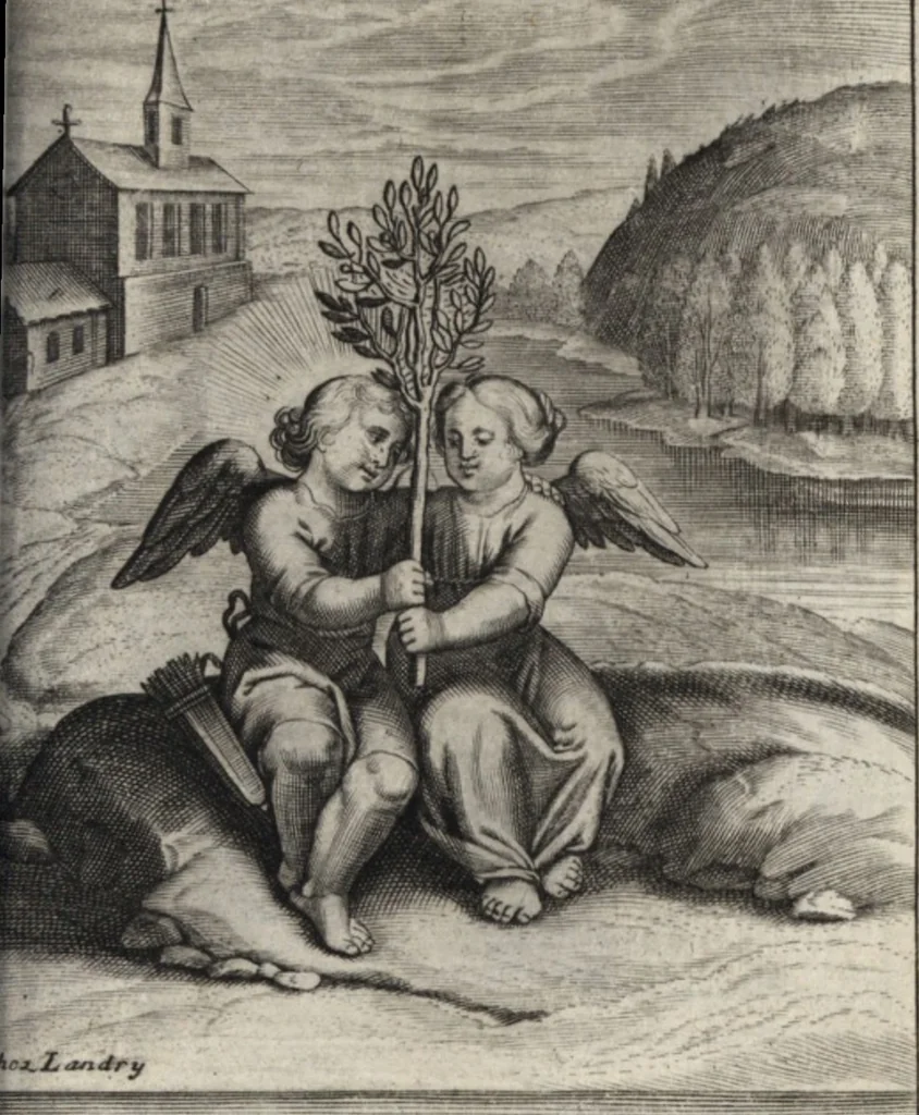 An illustration from Emblemes de l'amour diuin, 1600, leaf 66
