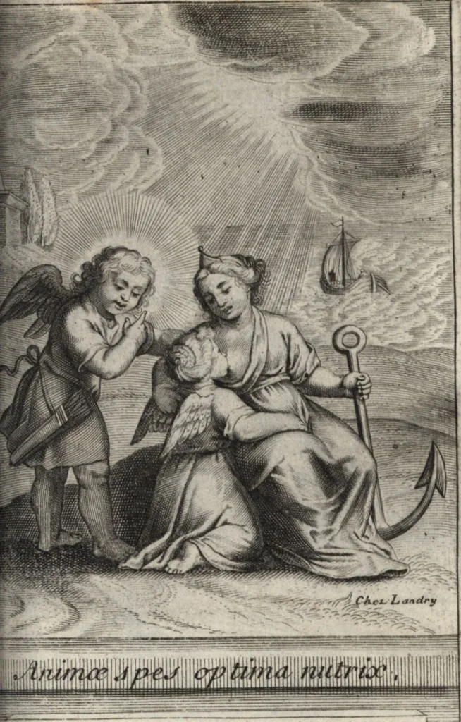 An illustration from Emblemes de l'amour diuin, 1600, leaf 68