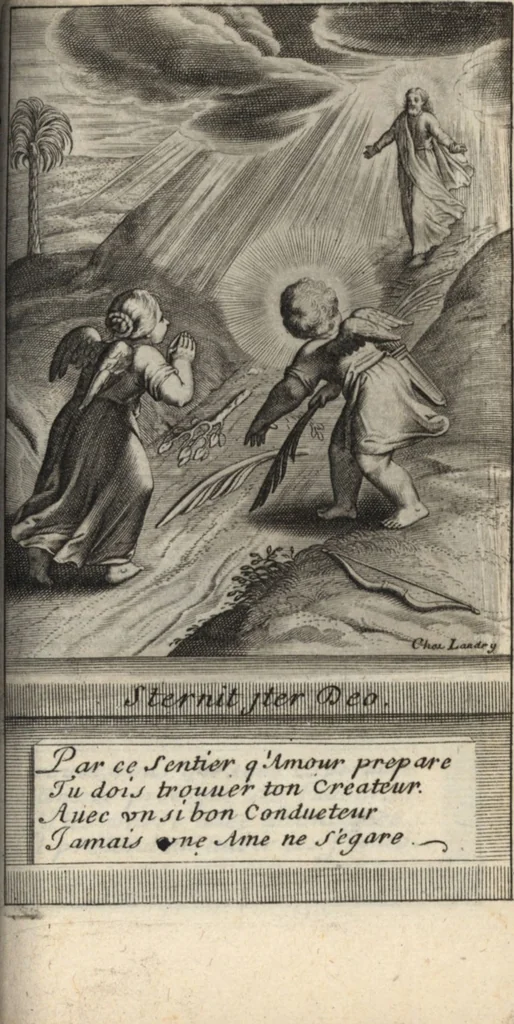 An illustration from Emblemes de l'amour diuin, 1600, leaf 74