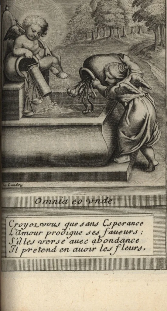 An illustration from Emblemes de l'amour diuin, 1600, leaf 76