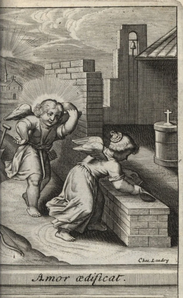 An illustration from Emblemes de l'amour diuin, 1600, leaf 80