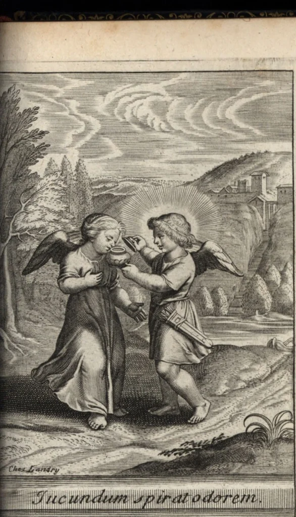 An illustration from Emblemes de l'amour diuin, 1600, leaf 82