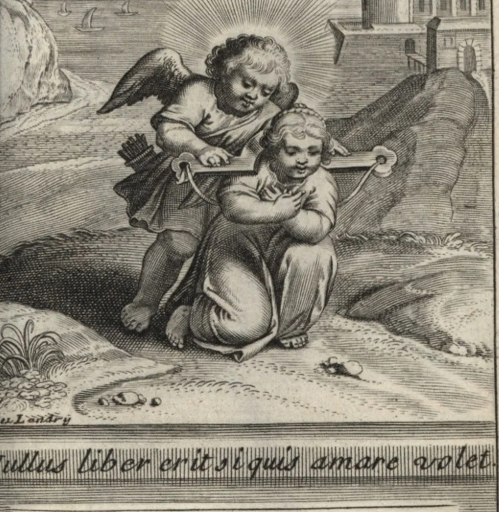 An illustration from Emblemes de l'amour diuin, 1600, leaf 88