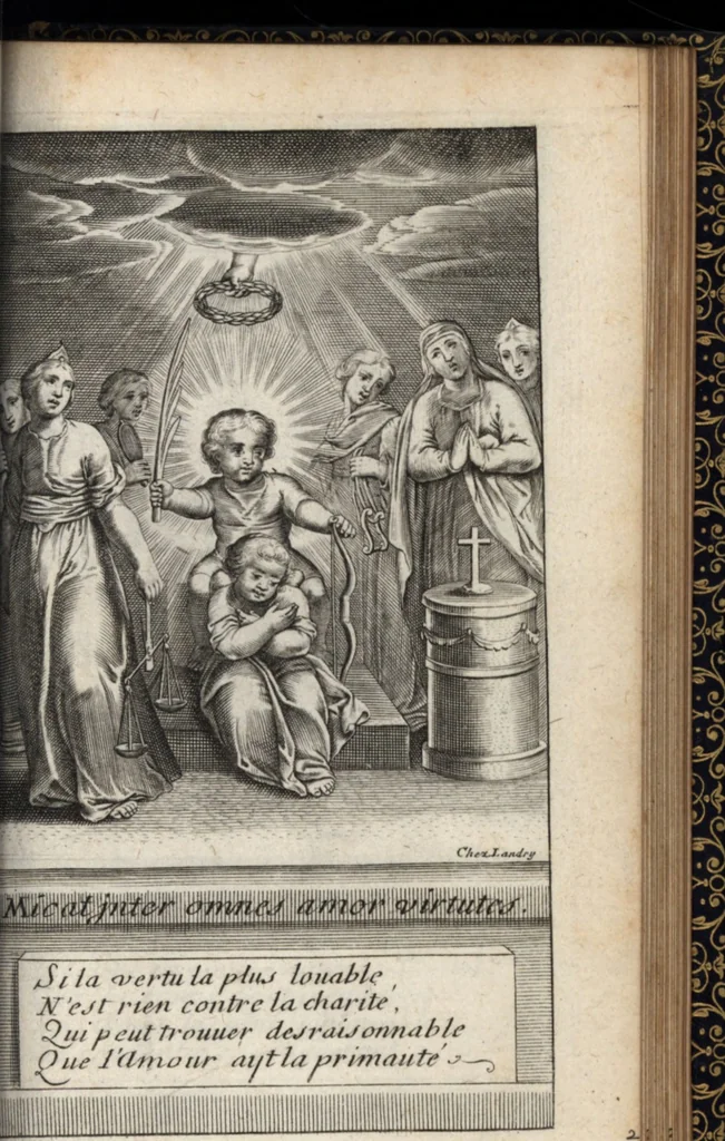An illustration from Emblemes de l'amour diuin, 1600, leaf 90