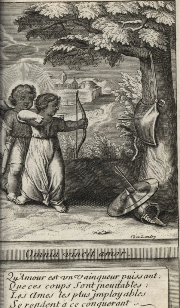 An illustration from Emblemes de l'amour diuin, 1600, leaf 92